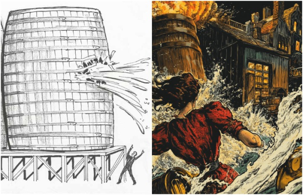 Двести лет назад Лондон затопило пивом. /Фото: historydefined.net, sickhistory.com