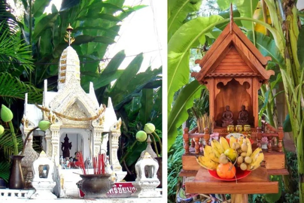 В Тайланде задабривают духов и строят им дома. /Фото: thebackpackinghousewife.com