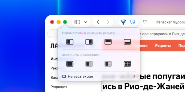 Переход с Windows на macOS: Работа с двумя окнами (Split View )